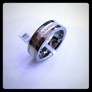 Tungsten Ring with Diamonds